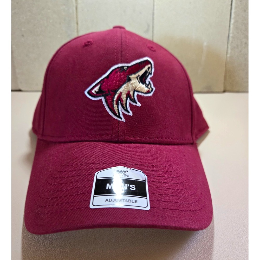Arizona Coyotes Fan Favorite Mens Adjustable Hat Burgundy NHL H-MAC21BCV-CA NWT